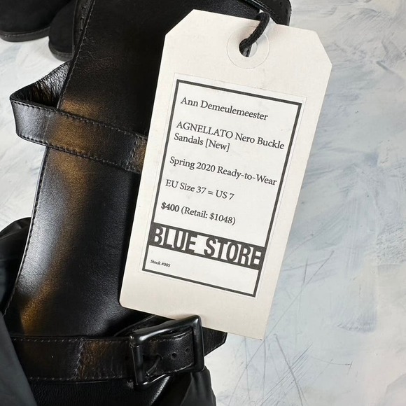 Agnellato Nero Buckle Sandals Ann Demeulemeester BNWT - Picture 7 of 10